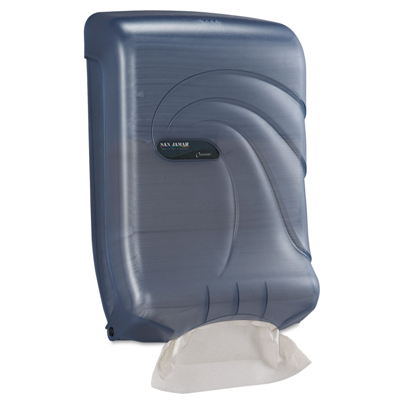 San Jamar Ultrafold Multifold/C-Fold Towel Dispenser, Oceans, Blue, 11 3/4 X 6 1/4 X 18 - SJMT1790TBL