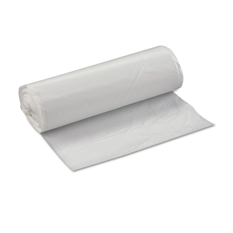 Inteplast High-Density Interleaved Commercial Can Liners, 33 Gal, 17 Microns, 33" X 40", Clear, 250/Carton - IBSS334017N