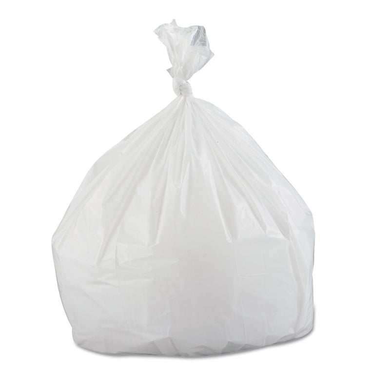 Inteplast Low-Density Commercial Can Liners, 33 Gal, 0.8 Mil, 33" X 39", White, 150/Carton - IBSSL3339XHW