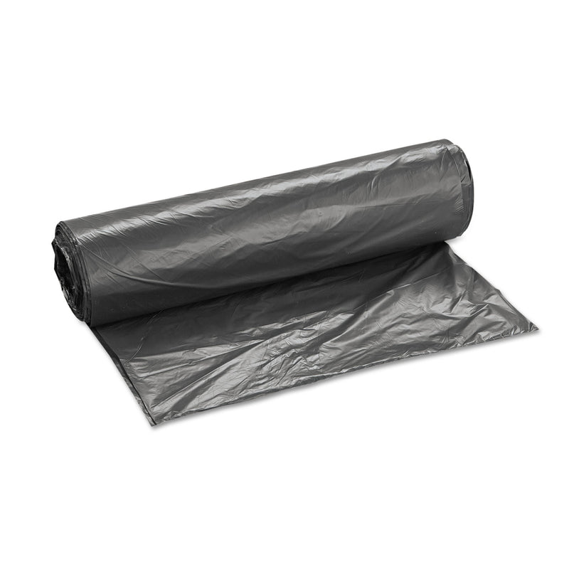 Inteplast High-Density Interleaved Commercial Can Liners, 45 Gal, 12 Microns, 40" X 48", Black, 250/Carton - IBSS404812K