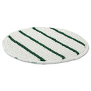 Rubbermaid Low Profile Scrub-Strip Carpet Bonnet, 19" Diameter, White/Green - RCPP269EA
