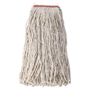 Rubbermaid Cotton/Synthetic Cut-End Blend Mop Head, 24Oz, 1" Band, White, 12/Carton - RCPF51812WHI