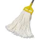 Rubbermaid Premium Cut-End Rayon Mop Head, 20Oz, White, 1" Orange Band, 12/Carton - RCPF417WHI