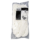 Rubbermaid Premium Cut-End Rayon Mop Head, 20Oz, White, 1" Orange Band, 12/Carton - RCPF417WHI
