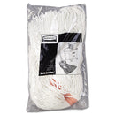Rubbermaid Premium Cut-End Rayon Mop Head, 16Oz, White, 1" Orange Band, 12/Carton - RCPF416WHI