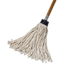 Rubbermaid Replacement Mop Head For Mop/Handle Combo, Cotton, White, 12/Carton - RCPG04300