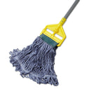 Rubbermaid Super Stitch Blend Mop Head, Medium, Cotton/Synthetic, Blue, 6/Carton - RCPD252BLU