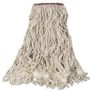 Rubbermaid Super Stitch Blend Mop Head, Large, Cotton/Synthetic, White, 6/Carton - RCPD213WHI