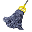 Rubbermaid Swinger Loop Wet Mop Head, X-Large, Cotton/Synthetic, Blue, 6/Carton - RCPC154BLU