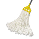 Rubbermaid Premium Cut-End Rayon Mop Head, 24Oz, White, 1" Orange Band, 12/Carton - RCPF41812