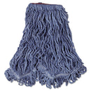 Rubbermaid Super Stitch Blend Mop Head, Large, Cotton/Synthetic, Blue, 6/Carton - RCPD213BLU