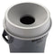 Rubbermaid Round Brute Funnel Top Receptacle, 22.38W X 5H, Gray - RCP3543GRA