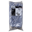 Rubbermaid Web Foot Wet Mop Head, Shrinkless, Cotton/Synthetic, Blue, Medium, 6/Carton - RCPA212BLU