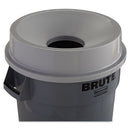 Rubbermaid Round Brute Funnel Top Receptacle, 22.38W X 5H, Gray - RCP3543GRA