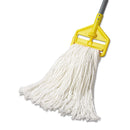 Rubbermaid Premium Cut-End Rayon Mop Head, 16Oz, White, 1" Orange Band, 12/Carton - RCPF416WHI