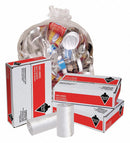 Tough Guy Trash Bag, 60 gal., Super Hexene HAO, Coreless Roll, Clear, PK 100 - 15E499