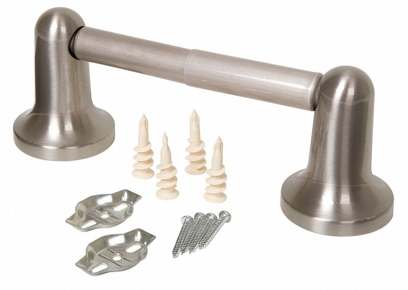 Top Brand Toilet Paper Holder, Brentwood, Double Post, (1) Roll, Satin - 04-SN6208