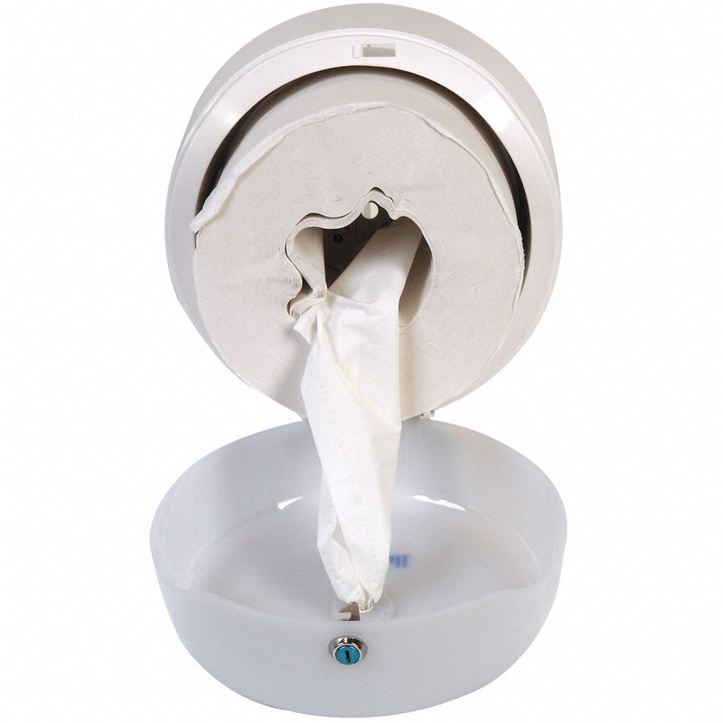 Georgia-Pacific Toilet Paper Dispenser, SofPull(R), White, Center Pull, (1) Roll Dispenser Capacity, Plastic - 56507