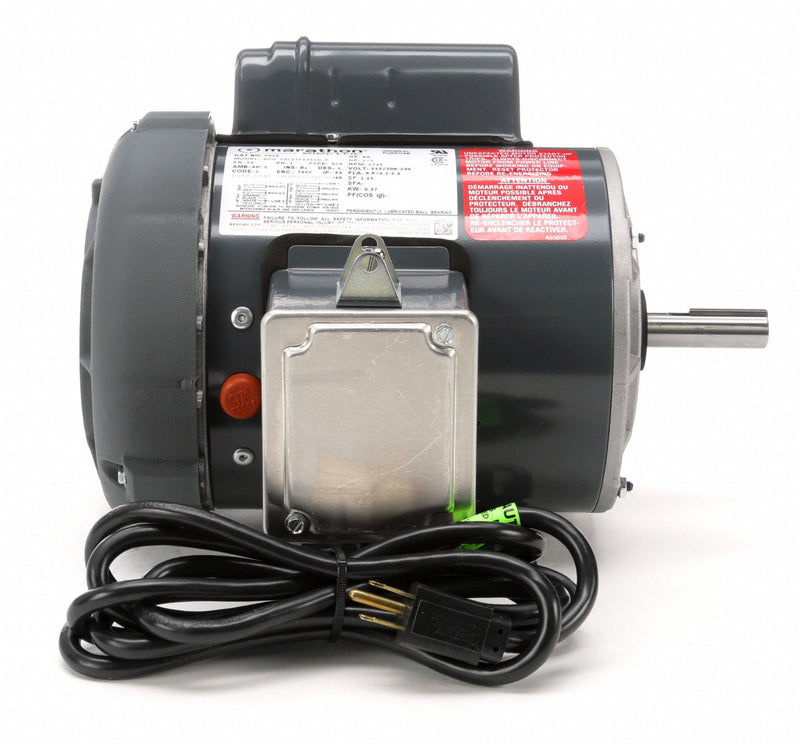 Marathon Motors 1/2 HP Power Tool Motor,Capacitor-Start,1725 Nameplate RPM,115/208-230 Voltage,Frame 56 - 056C17F5351