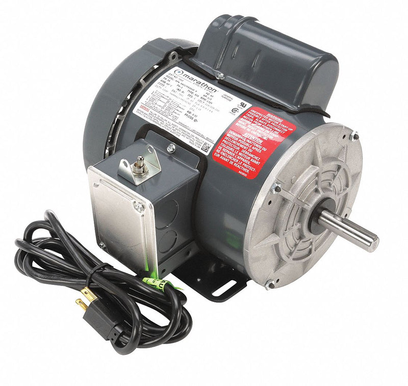 Marathon Motors 1/2 HP Power Tool Motor,Capacitor-Start,1725 Nameplate RPM,115/208-230 Voltage,Frame 56 - 056C17F5351