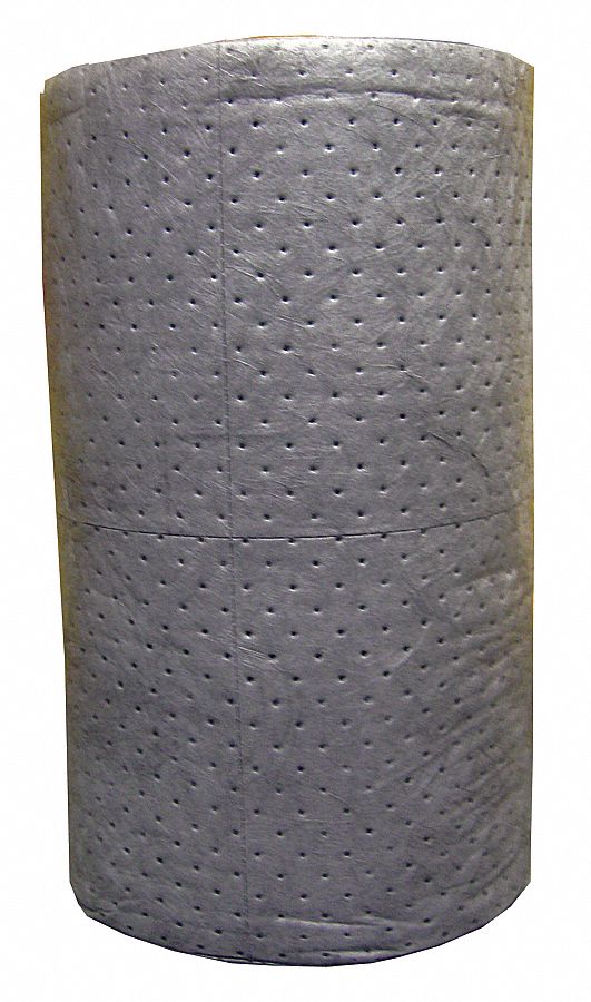 Brady 300 ft Absorbent Roll, Fluids Absorbed: Universal, Light, 42 gal, 1 EA - HT230