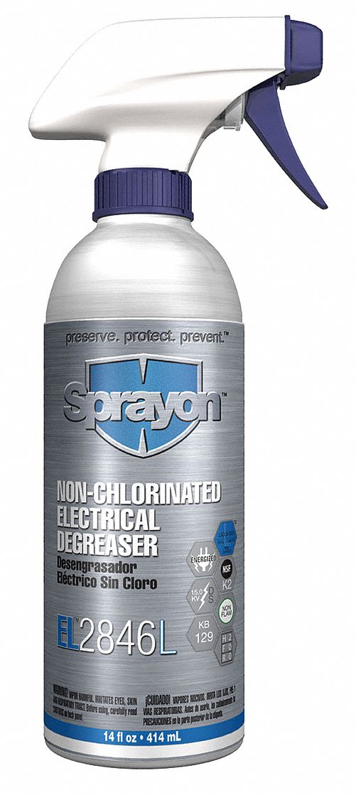 Sprayon Electrical Cleaner Degreaser, 14 oz Trigger Spray Can, Unscented Liquid, 1 EA - S020846LQ