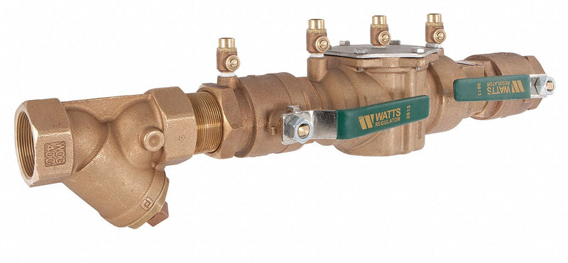 Watts Double Check Valve Assembly, Bronze, Watts 007 Series, FNPT Connection - 2 LF007M1-QT-S