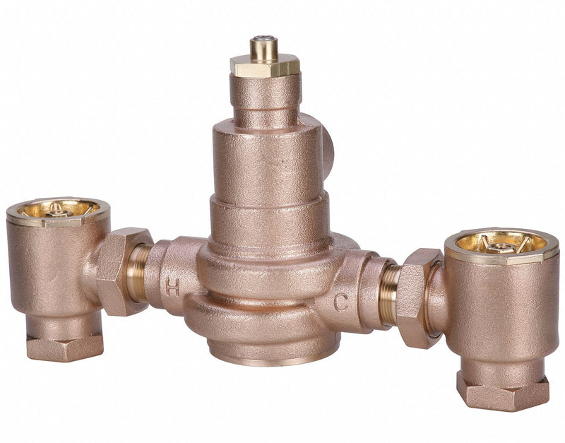 Powers 1 1/4 in FNPT Inlet Type Mixing Valve, Brass, 144 gpm - 1 1/4 x 1 1/2 LFMM434-1