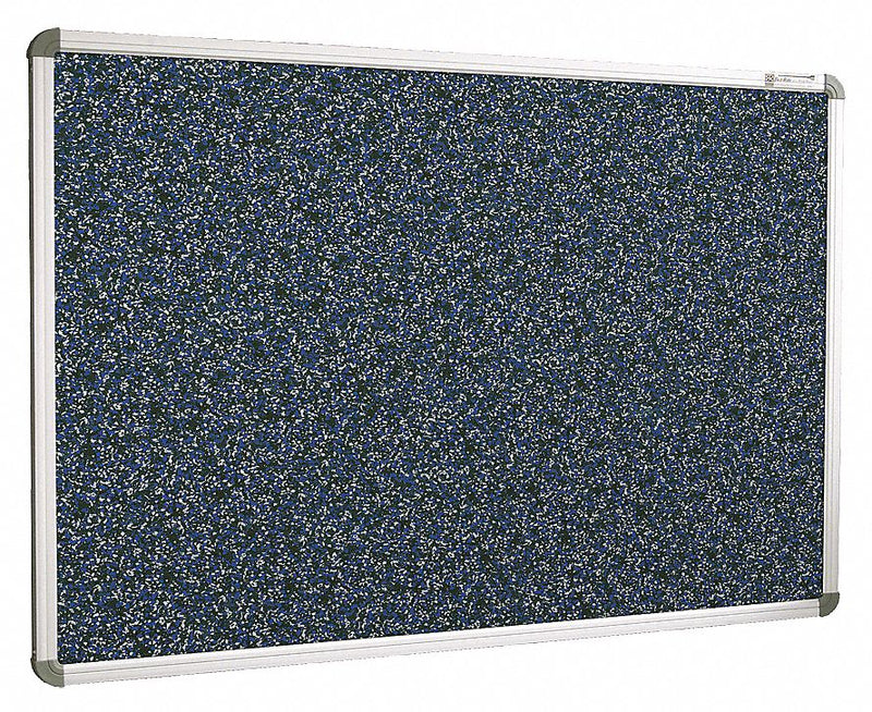 MooreCo Push-Pin Bulletin Board, Recycled Rubber, 48"H x 120"W, Blue - 321RK-97