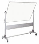 MooreCo Gloss-Finish Plastic Dry Erase Board, Mobile/Casters, 48 inH x 72 inW, White - 669RG-HH