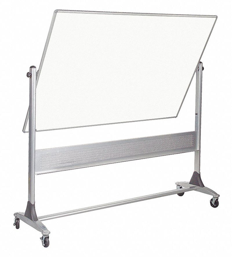 MooreCo Gloss-Finish Plastic Dry Erase Board, Mobile/Casters, 48 inH x 72 inW, White - 669RG-HH