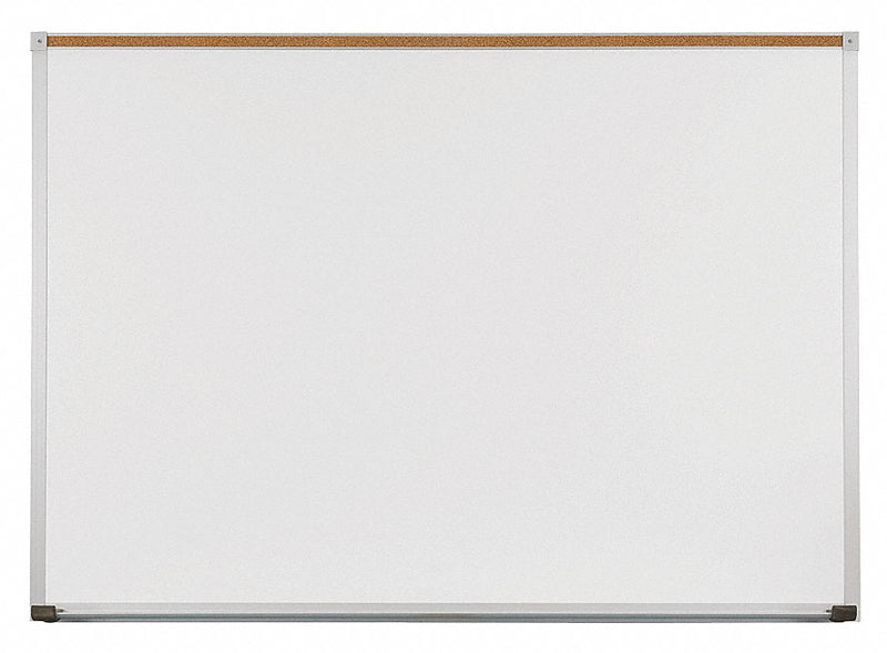 MooreCo Gloss-Finish Porcelain Dry Erase Board, Wall Mounted, 24"H x 36"W, White - E2H2AB
