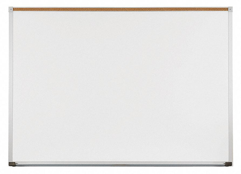 MooreCo Gloss-Finish Porcelain Dry Erase Board, Wall Mounted, 48"H x 48"W, White - E2H2AD