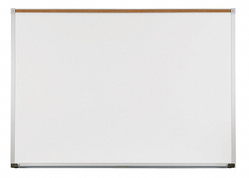 MooreCo Gloss-Finish Porcelain Dry Erase Board, Wall Mounted, 48 inH x 72 inW, White - E2H2AG