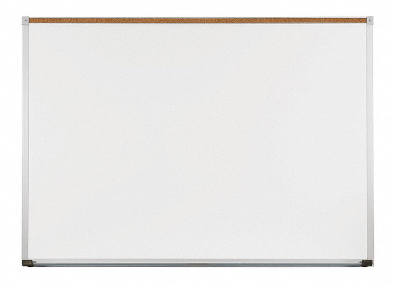 MooreCo Gloss-Finish Porcelain Dry Erase Board, Wall Mounted, 48 inH x 96 inW, White - E2H2AH