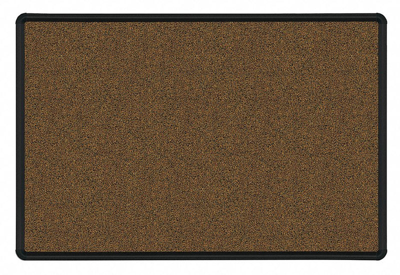 MooreCo Push-Pin Bulletin Board, Splash Cork, 33 3/4 inH x 48 inW, Black - E300PC-T1