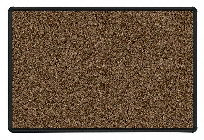 MooreCo Push-Pin Bulletin Board, Splash Cork, 33 3/4 inH x 48 inW, Black - E300PC-T1