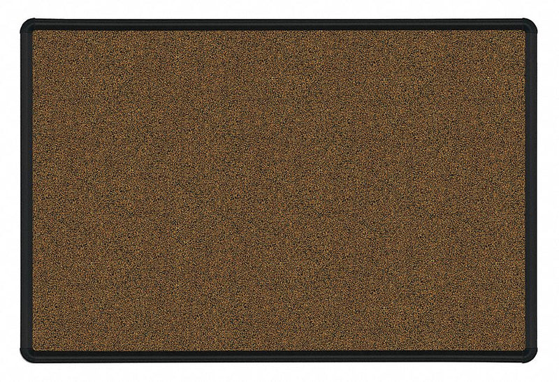 MooreCo Push-Pin Bulletin Board, Splash Cork, 48 inH x 96 inW, Black - E300PH-T1