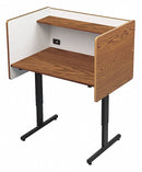 MooreCo Study Carrel, Oak - 89788