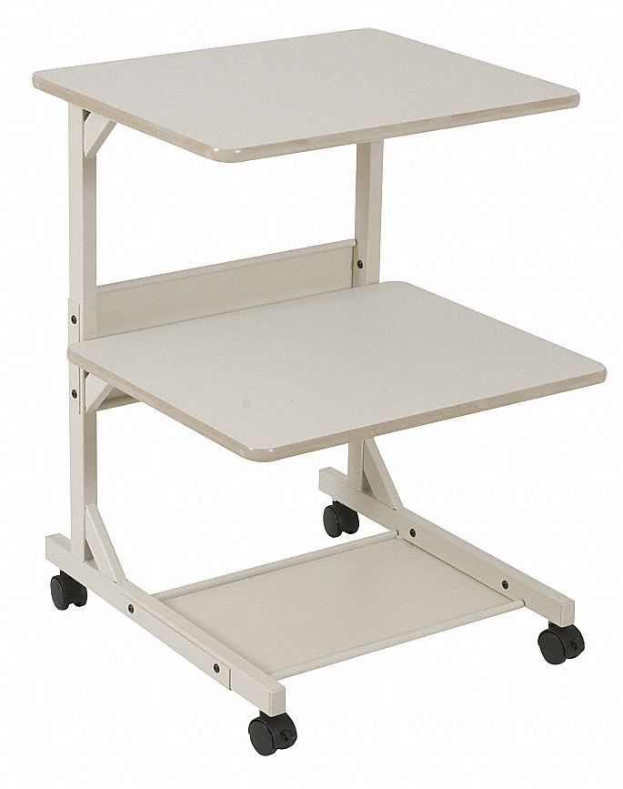 MooreCo Dual Laser Printer Stand, Gray - 23701