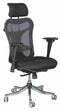 MooreCo Executive Chair, Executive Chair, Black, Mesh, 17 in to 20 in Nominal Seat Height Range - 34434