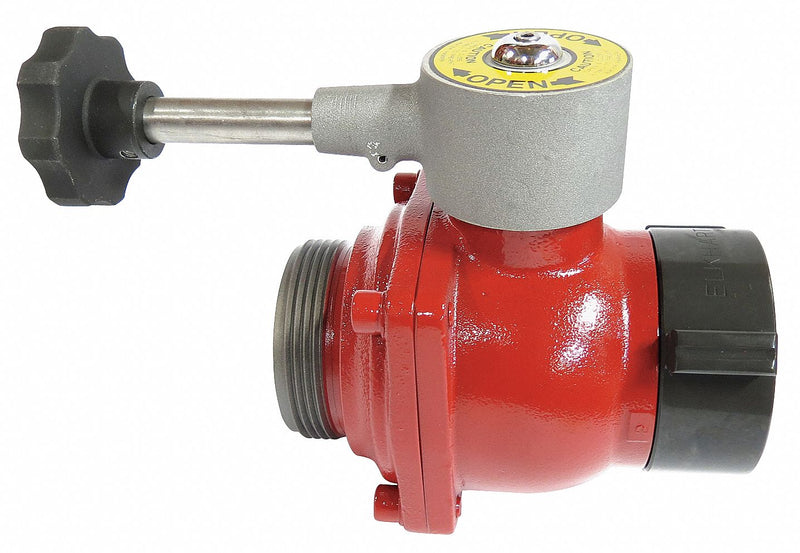 Elkhart Inline Fire Hydrant Ball Valve, Inlet Size 2 1/2 in FNST, Outlet Size 2-1/2 in MNST - B-96A