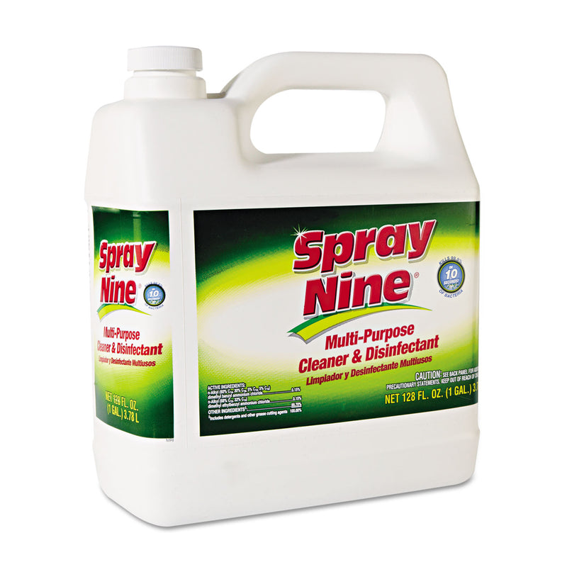 Spray Nine Heavy Duty Cleaner/Degreaser/Disinfectant, 1 Gal Bottle, 4/Carton - ITW268014CT