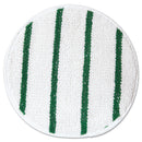 Rubbermaid Low Profile Scrub-Strip Carpet Bonnet, 17" Diameter, White/Green - RCPP267