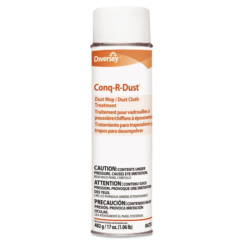 Diversey Conq-R-Dust Dust Mop/Dust Cloth Treatment, Amine Scent, 17Oz Aerosol, 12/Carton - DVO904751