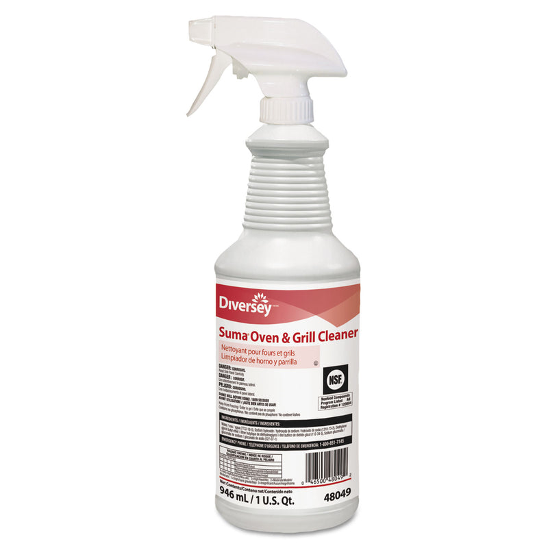 Diversey Suma Oven & Grill Cleaner, Neutral, 32Oz, Spray Bottle, 12/Carton - DVO948049