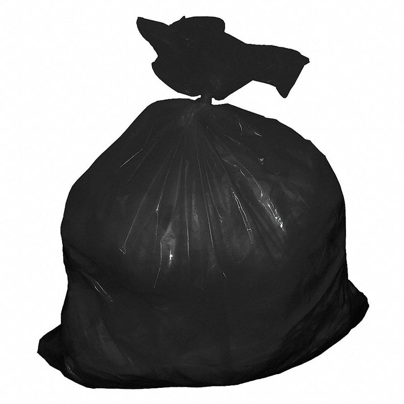 Tough Guy 52WX87 - Trash Bags 45 gal. Black LLDPE PK75