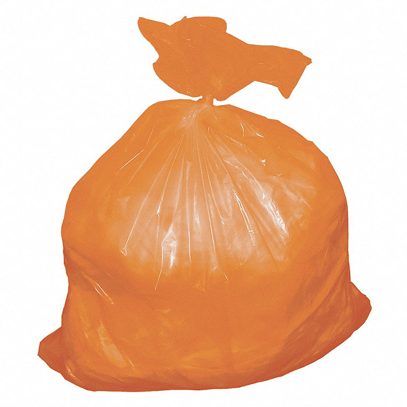 Tough Guy 52WX85 - Trash Bags 30 gal. Orange LLDPE PK75