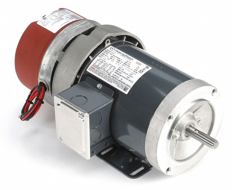 Marathon Motors 1/2 HP Brake Motor,3-Phase,1725 Nameplate RPM,208-230/460 Voltage,Frame 56C - 056T17F5349