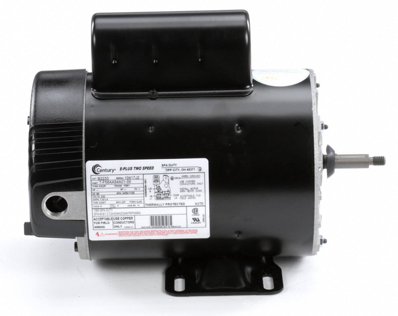 Century 1/6, 2 HP Pool and Spa Pump Motor, Capacitor-Start, 230V, 56Y Frame - B2233